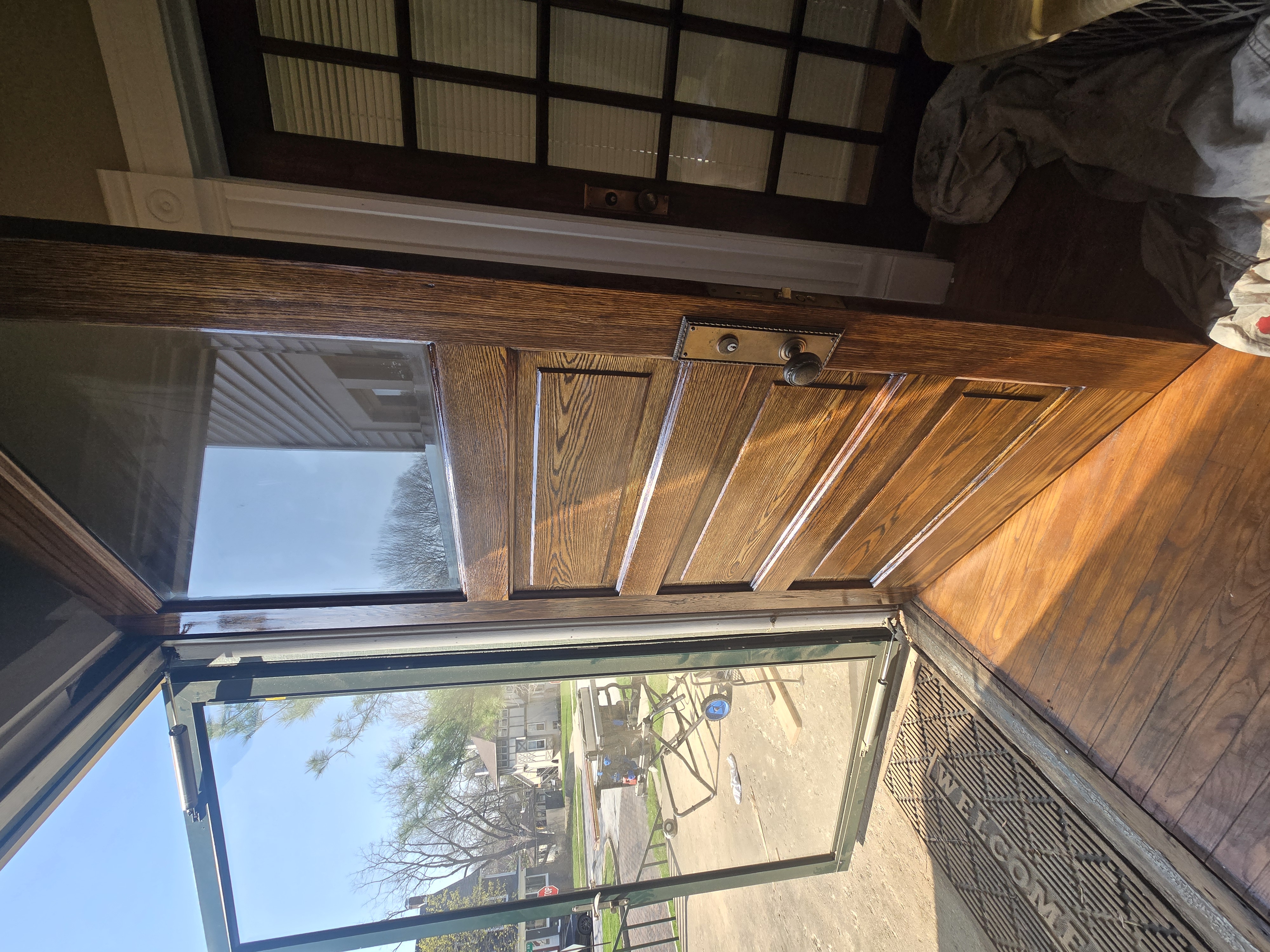 Ed and Sue Front Door Stain and Clear